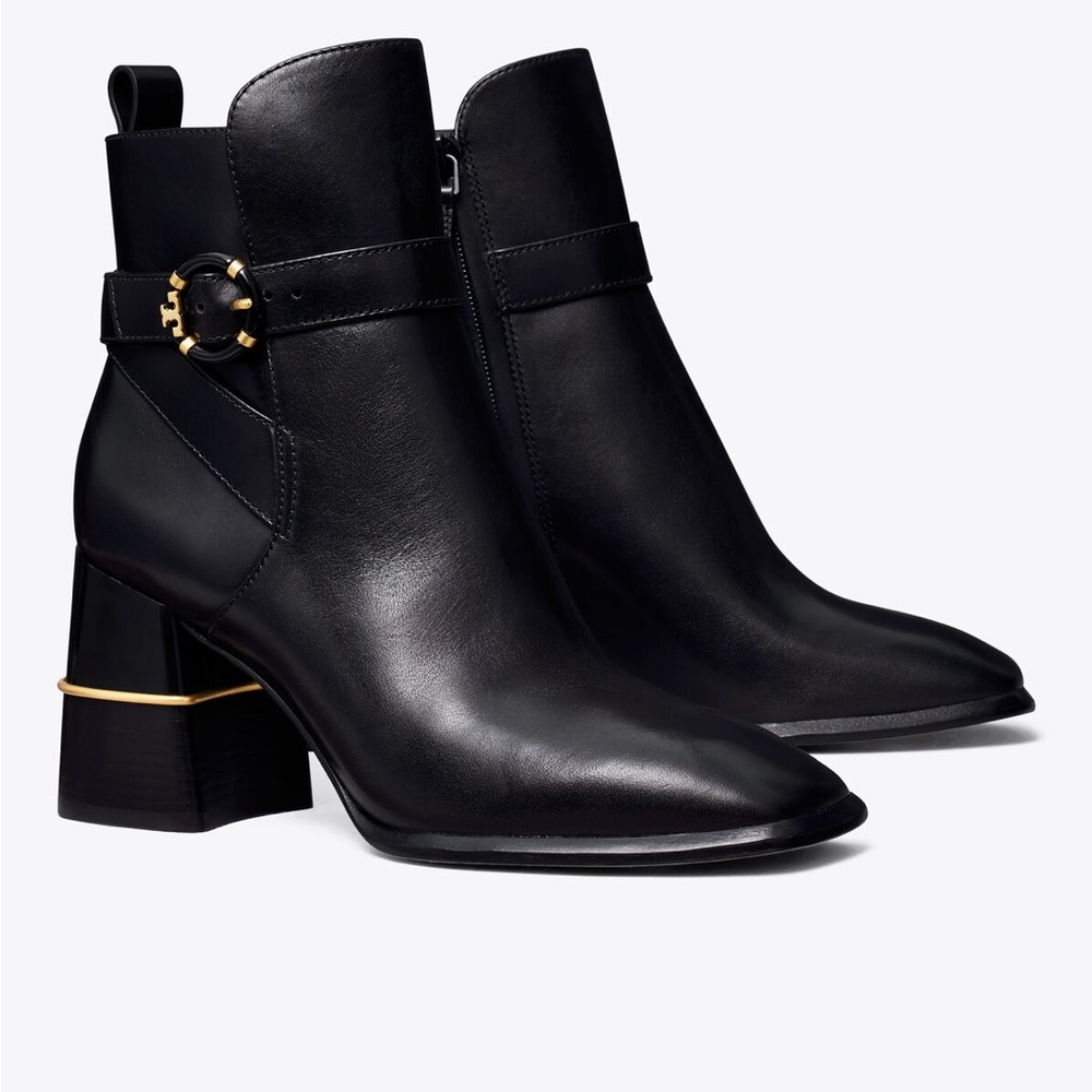Tory Burch Black Leather Ankle Boots